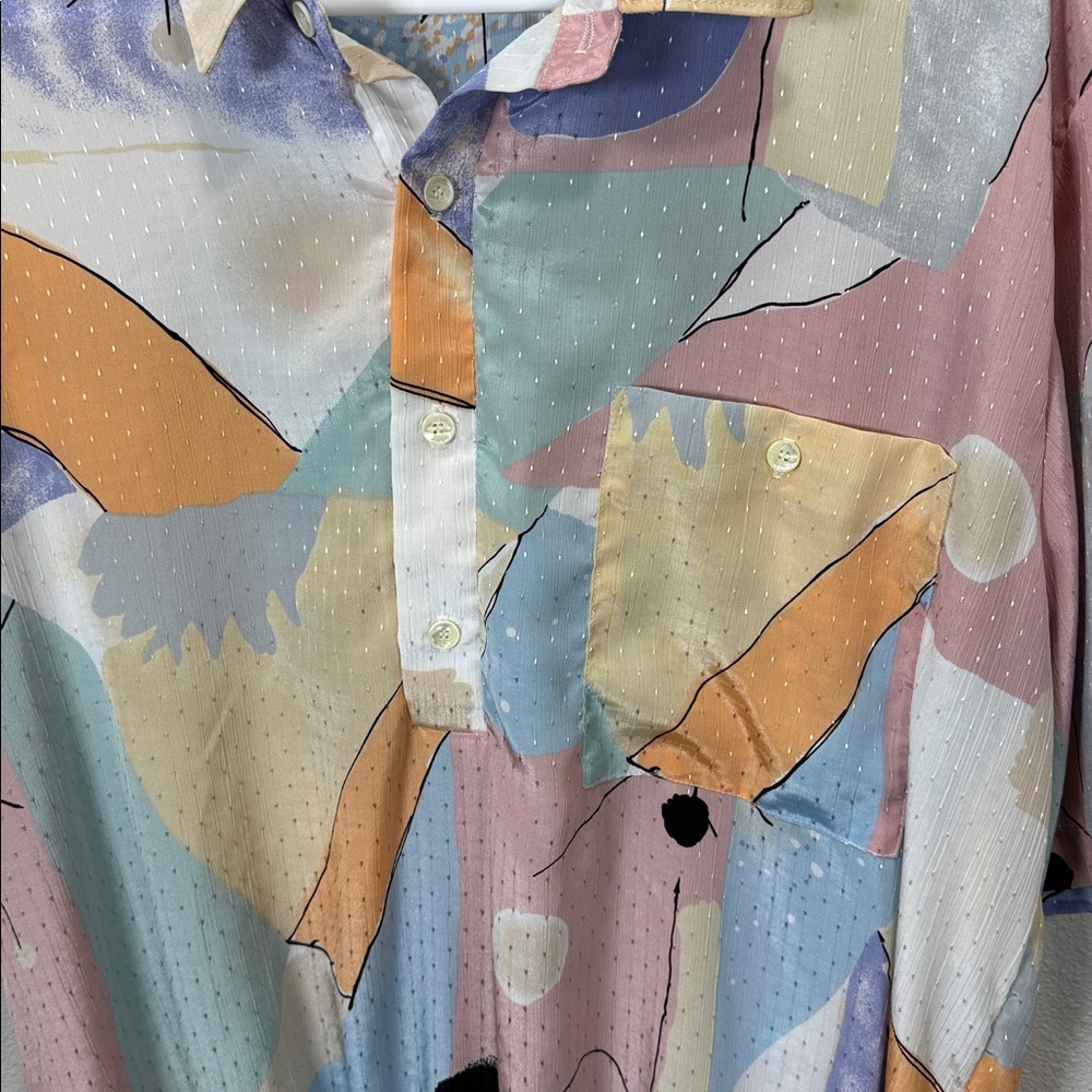 Alan Stuart Pastel Abstract Shirt‎ pullover - Picture 4 of 7